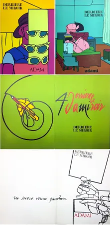 Livre Illustré Adami - DERRIÈRE LE MIROIR. ADAMI. Collection complète des 5 volumes de la revue consacrés à Valerio Adami (de 1970 à 1980).