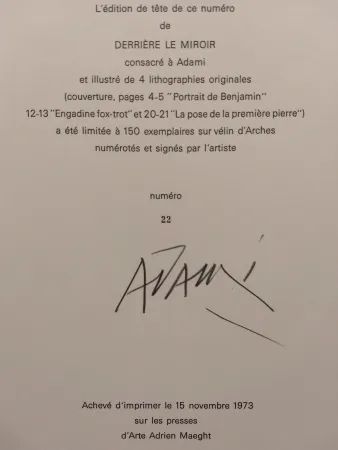 Livre Illustré Adami - Edition Tete DLM 206