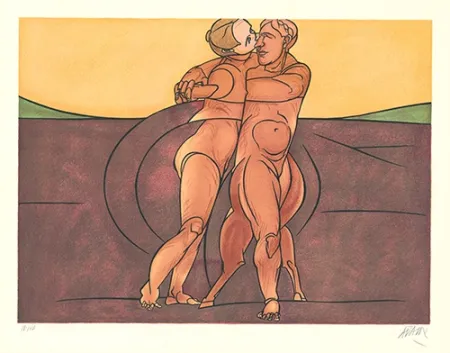 Lithographie Adami - Métamorphose