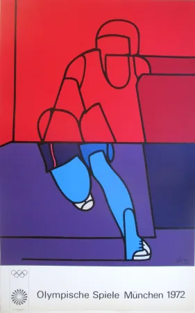 Sérigraphie Adami - OL 1972 - original colour silkscreen