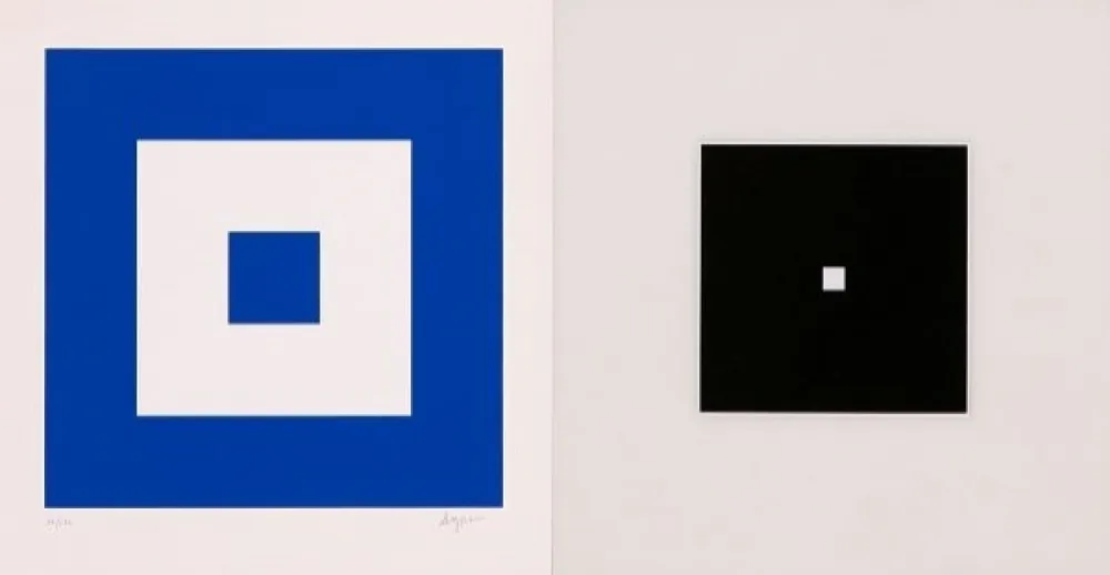 Sérigraphie Agam - Big Bang Blue