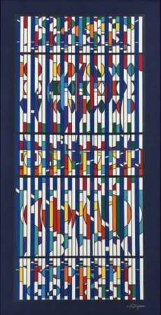 Multiple Agam - Untitled (Chromatic Vertical Grid)