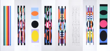 Sérigraphie Agam - +-X9 Suite, 1977 - Hand-signed