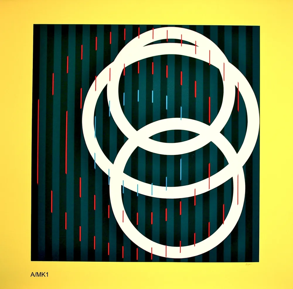 Sérigraphie Agam - YELLOW CIRCLE 4
