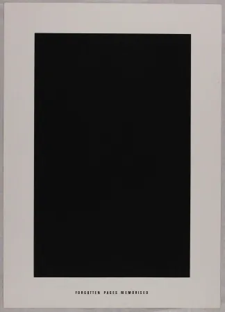 Sérigraphie Agnetti - Forgotten pages memorised from 'Spazio perduto e spazio costruito' portfolio, Plate G