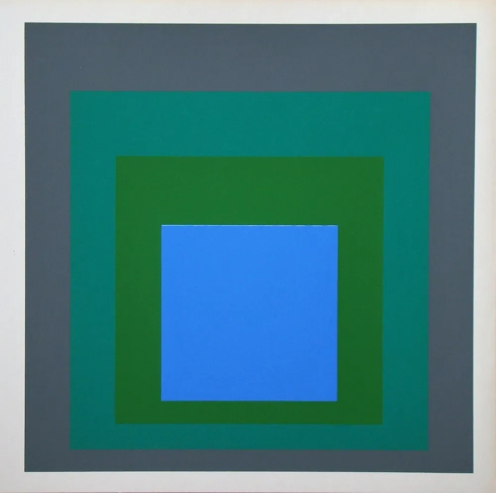 Sérigraphie Albers - Blue Look, 1955