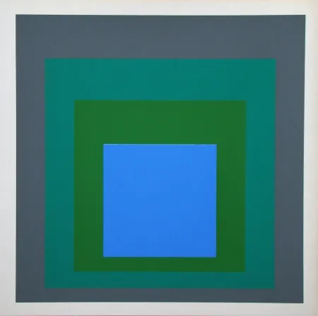 Sérigraphie Albers - Blue Look, 1955