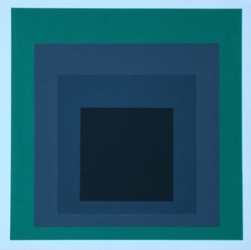Sérigraphie Albers - Homage to the Square - Grisaille and Patina, 1965
