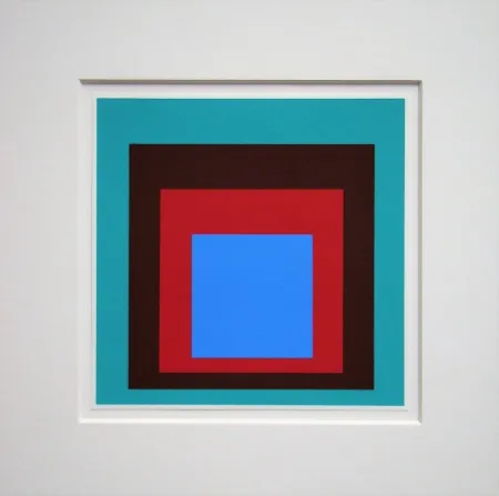 Sérigraphie Albers - Homage to the Square - Protected Blue,1957