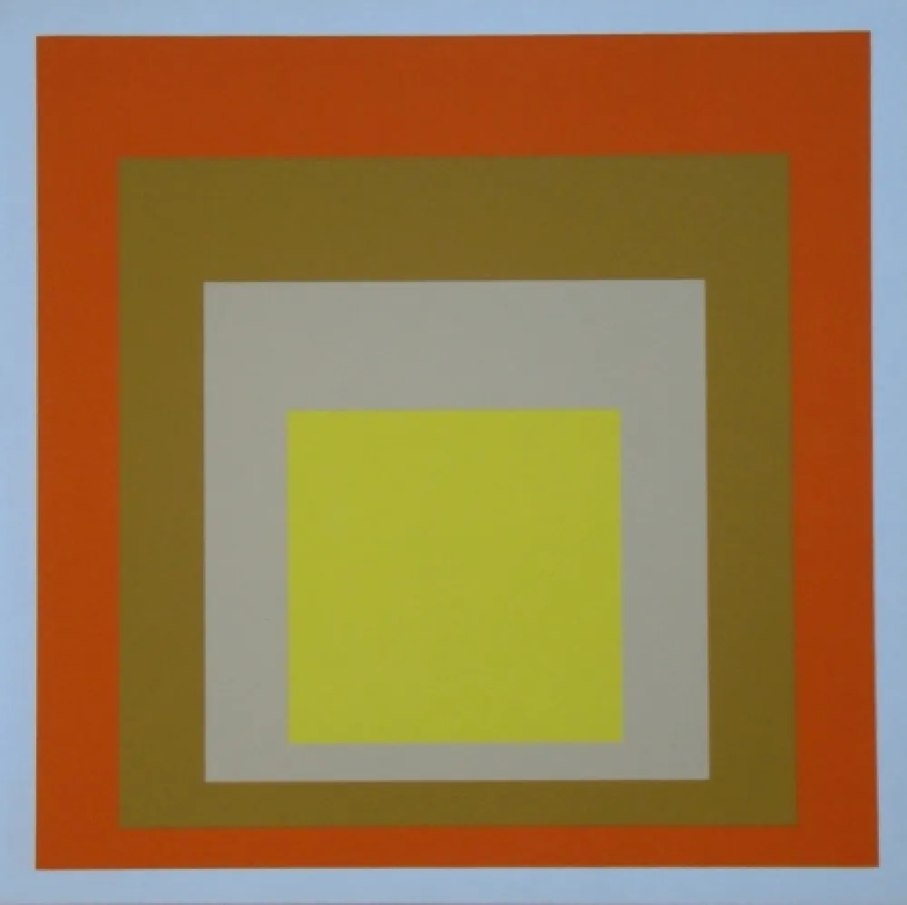 Sérigraphie Albers - Homage to the Square - Yes Sir, 1955