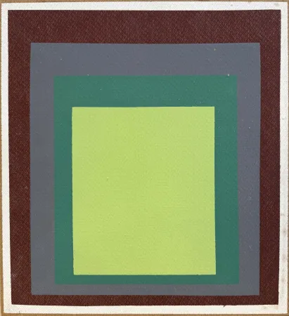 Sérigraphie Albers - I-S k, sérigraphie en couleurs sur Masonite, 1969