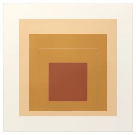 Lithographie Albers - White Lines Square XVI