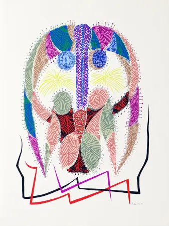 Sérigraphie Alberti - Amor de día, Amor de noche, una flor no siempre da flores IV