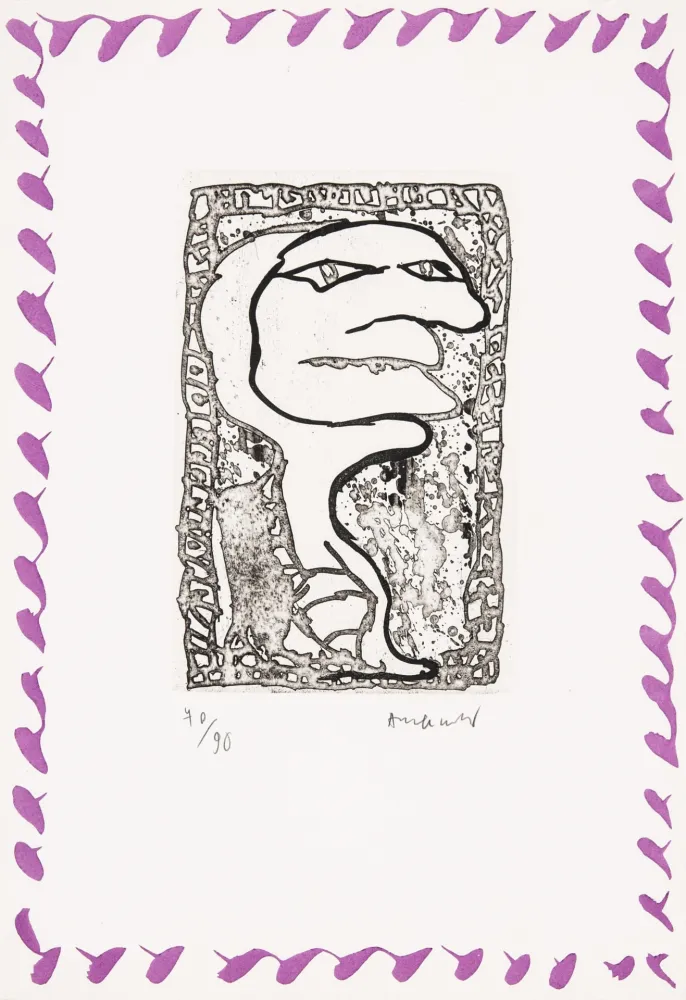 Eau-Forte Alechinsky - Abécédaire 'Monument tobacco' 02