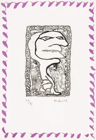 Eau-Forte Alechinsky - Abécédaire 'Monument tobacco' 02