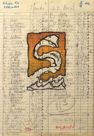 Gravure Alechinsky - Adieu les Pleiades