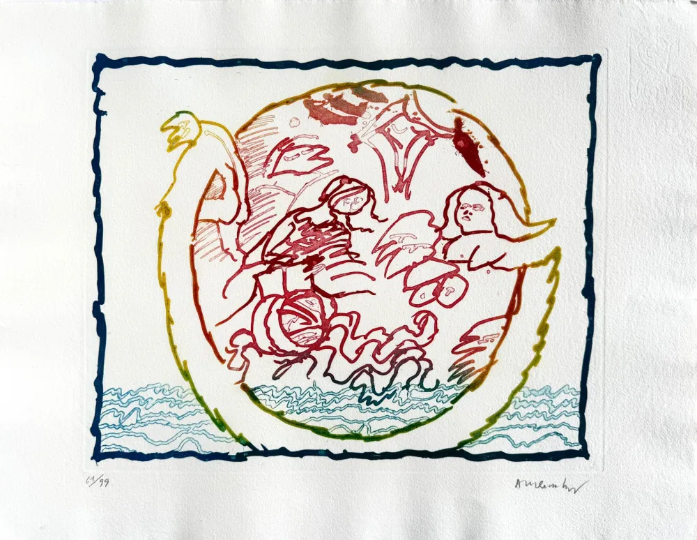 Eau-Forte Alechinsky - Astres et désastres IV