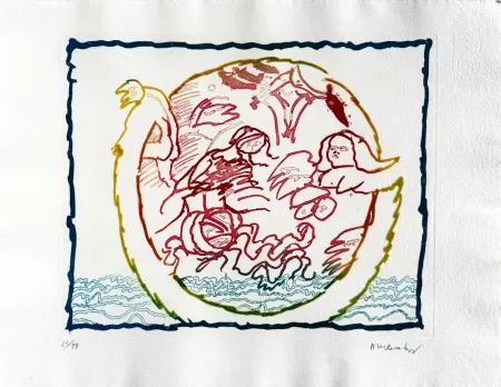 Eau-Forte Alechinsky - Astres et désastres IV
