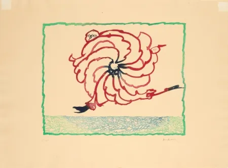 Gravure Alechinsky - Astrologue en fuite