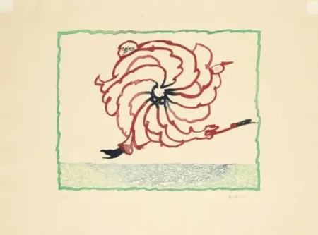 Gravure Alechinsky - Astrologue en fuite