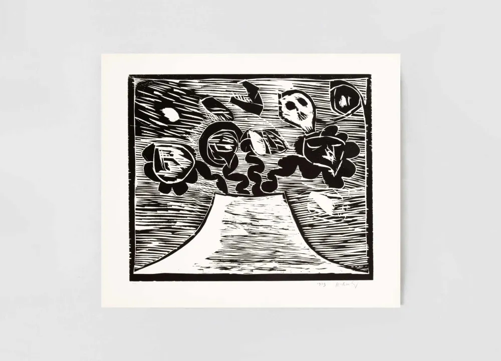 Gravure Sur Bois Alechinsky - Au fil du bois III