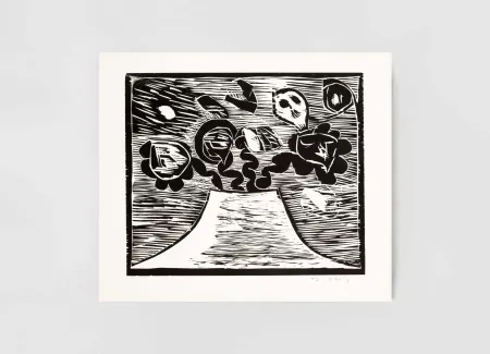 Gravure Sur Bois Alechinsky - Au fil du bois III