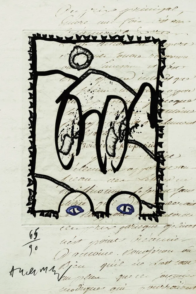 Eau-Forte Alechinsky - Aux petits soins