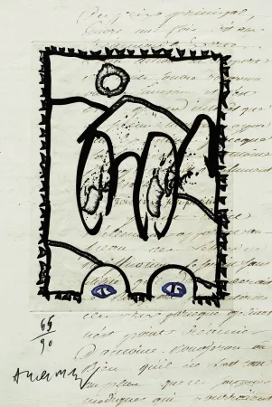 Eau-Forte Alechinsky - Aux petits soins