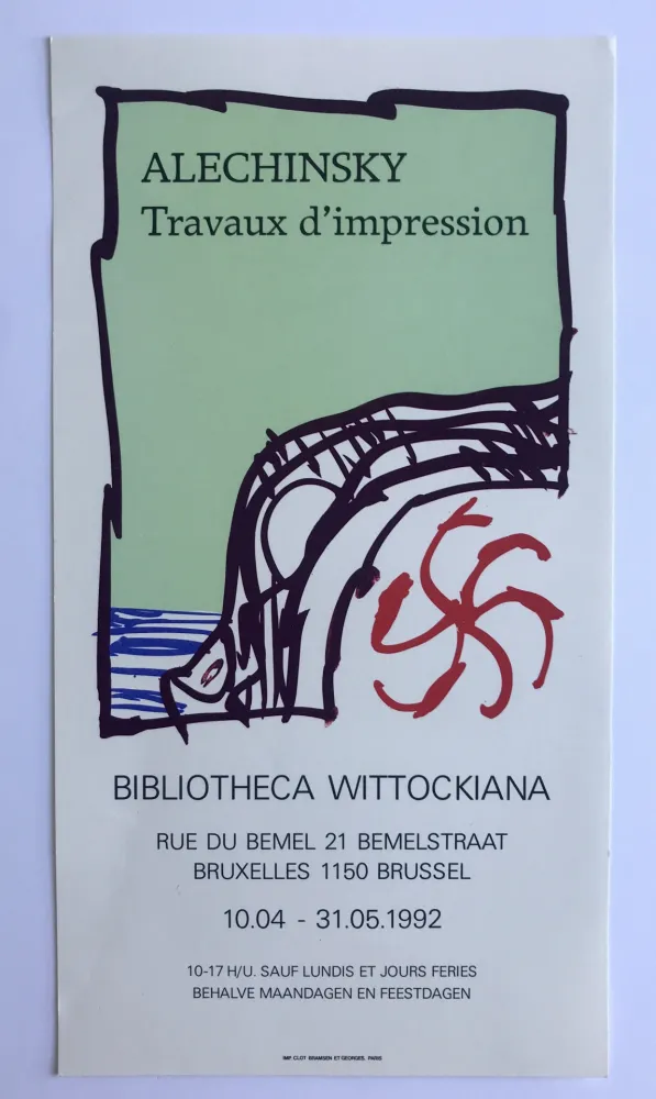 Affiche Alechinsky - Bibliothèque Wittockiana / Bruxelles