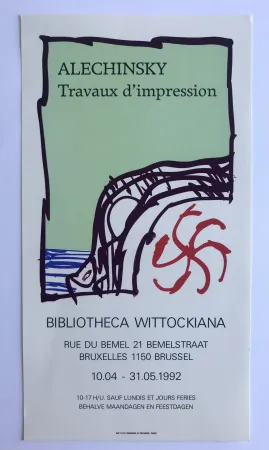 Affiche Alechinsky - Bibliothèque Wittockiana / Bruxelles