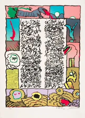 Lithographie Alechinsky - Brassée sismographique