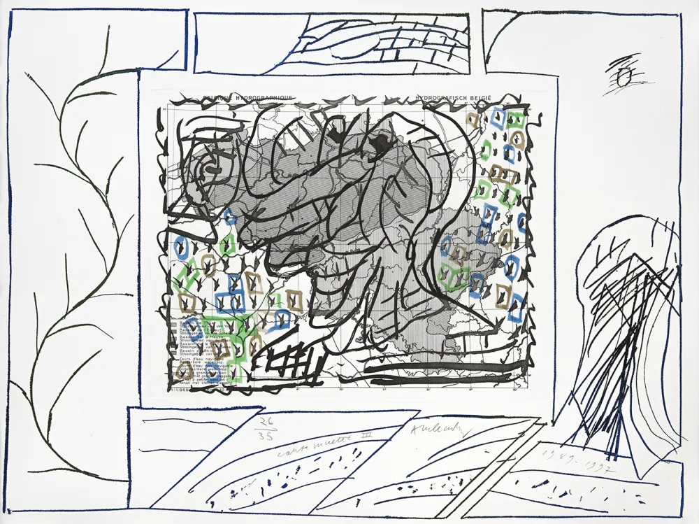 Gravure Alechinsky - Carte mise à jour III