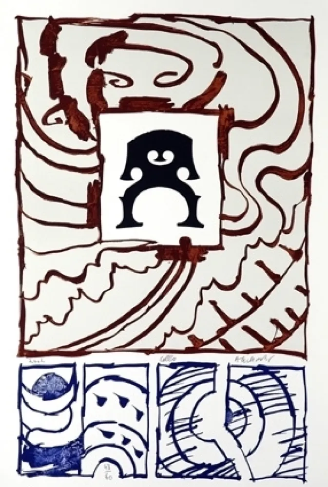 Lithographie Alechinsky - Cello