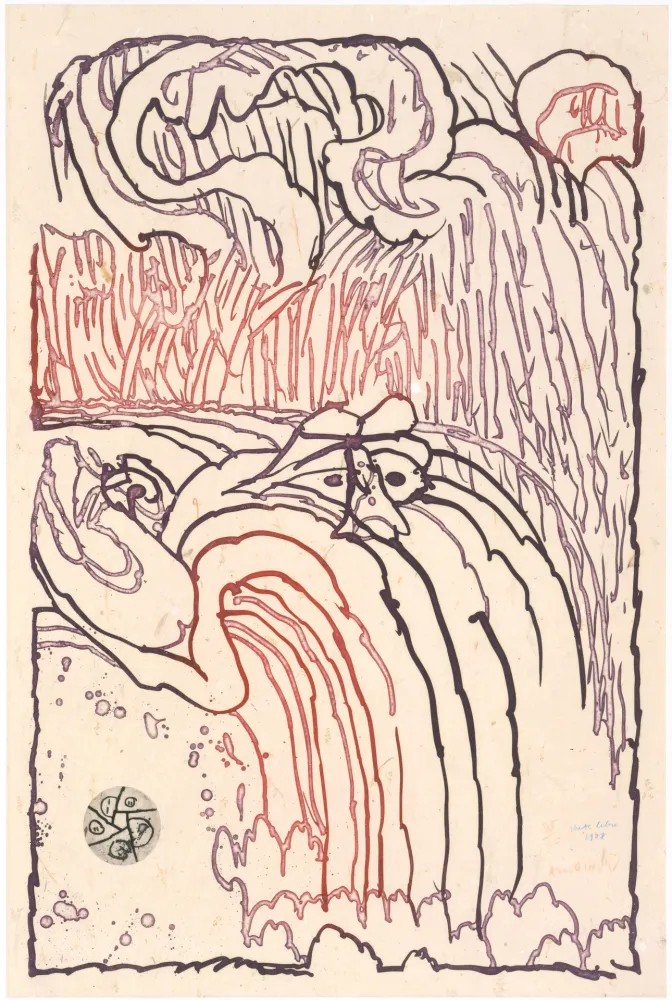 Eau-Forte Alechinsky - Chute Libre