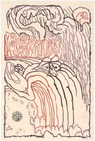 Eau-Forte Alechinsky - Chute Libre