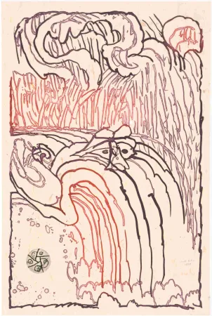 Eau-Forte Alechinsky - Chute Libre