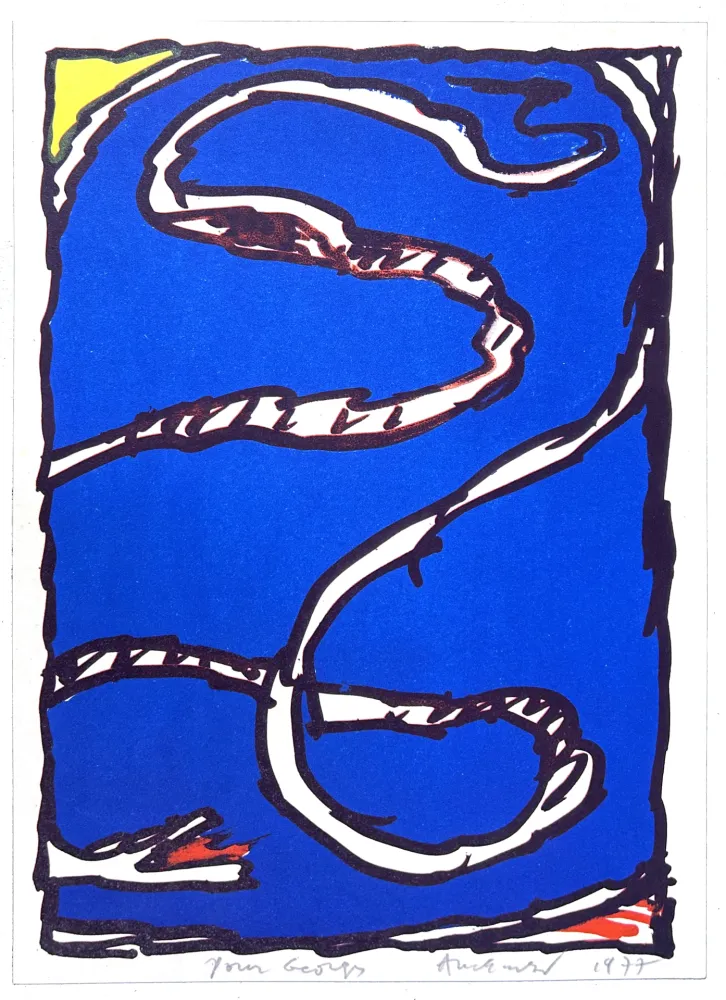 Lithographie Alechinsky - Coin jaune