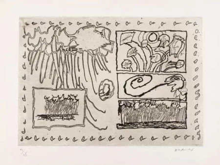 Gravure Alechinsky - Composition