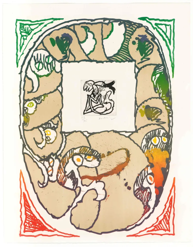 Lithographie Alechinsky - Coup de pattes