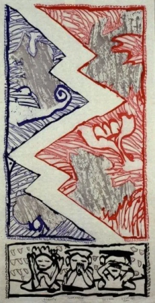 Gravure Alechinsky - Court-circuit