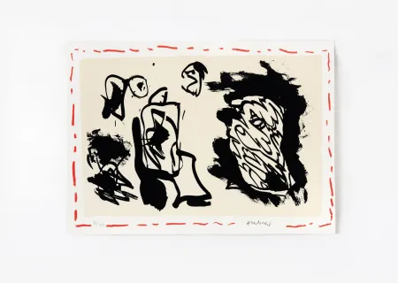 Lithographie Alechinsky - D'une venue