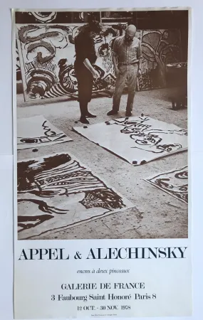 Affiche Alechinsky - Encres à deux pinceaux / Galerie de France