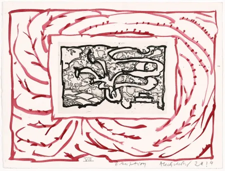 Gravure Alechinsky - Éruption