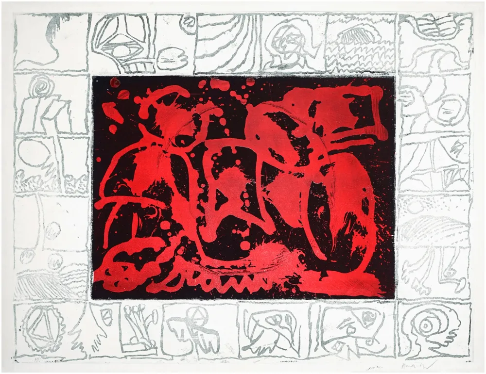 Eau-Forte Alechinsky - Facteur rhésus