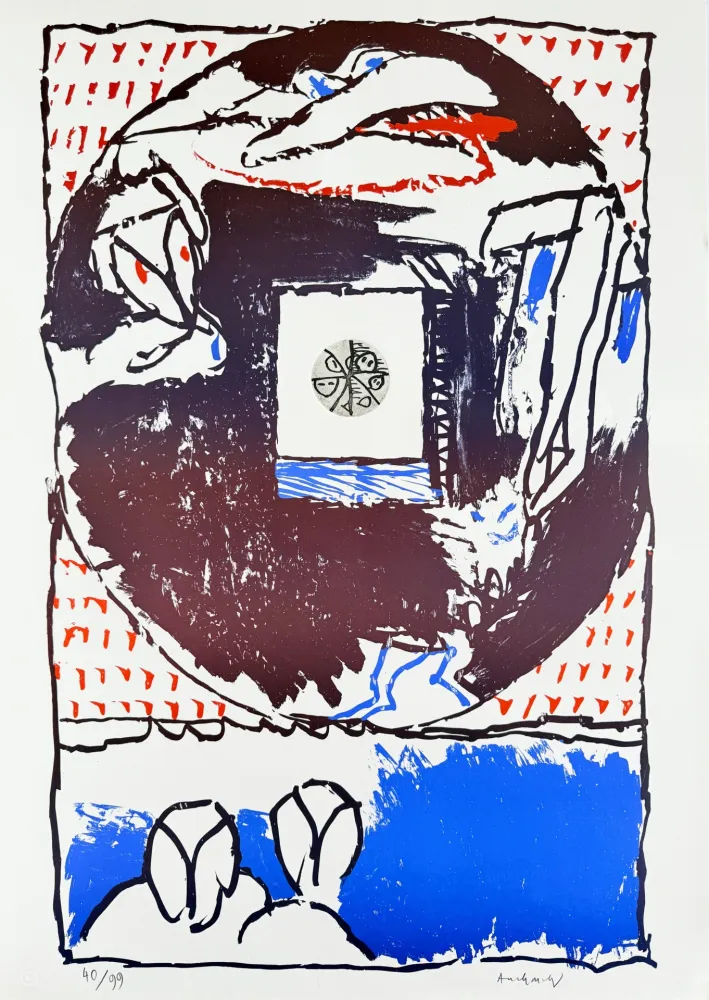 Lithographie Alechinsky -  Fenêtres
