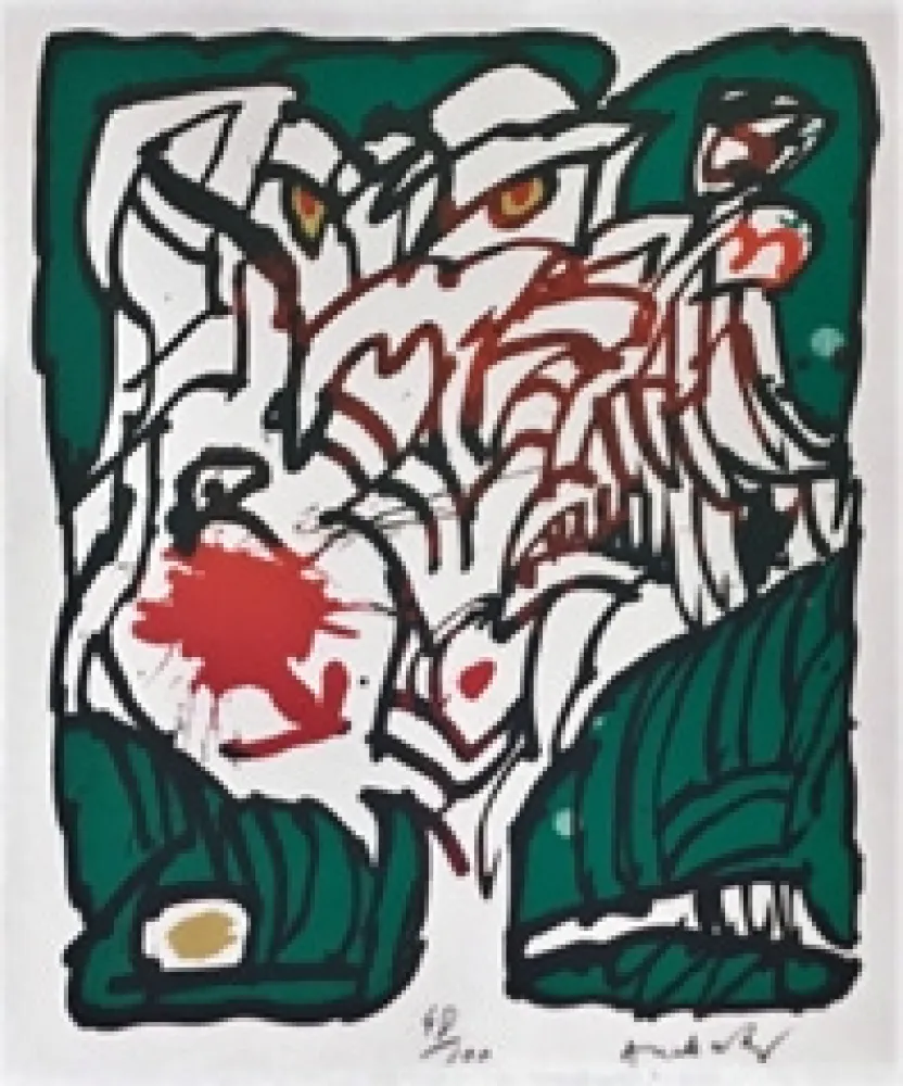 Lithographie Alechinsky - Hommage à 