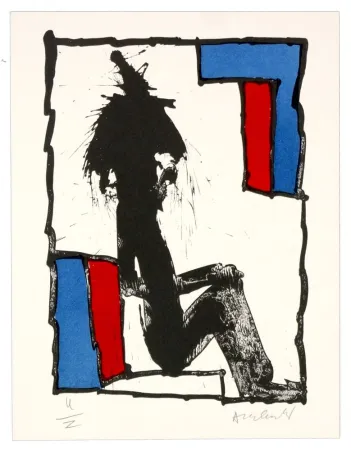 Lithographie Alechinsky - JE VOUS EN PRIE ASSEYEZ-VOUS