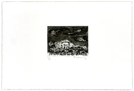 Eau-Forte Alechinsky - La boule de feu