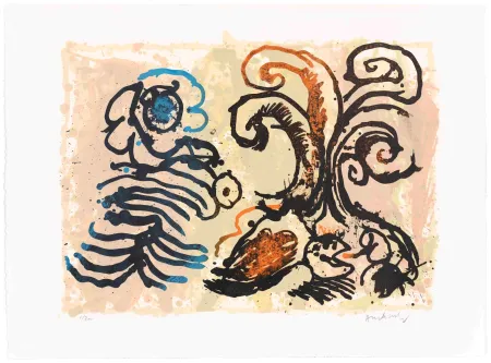 Lithographie Alechinsky - La fleur de l’âge