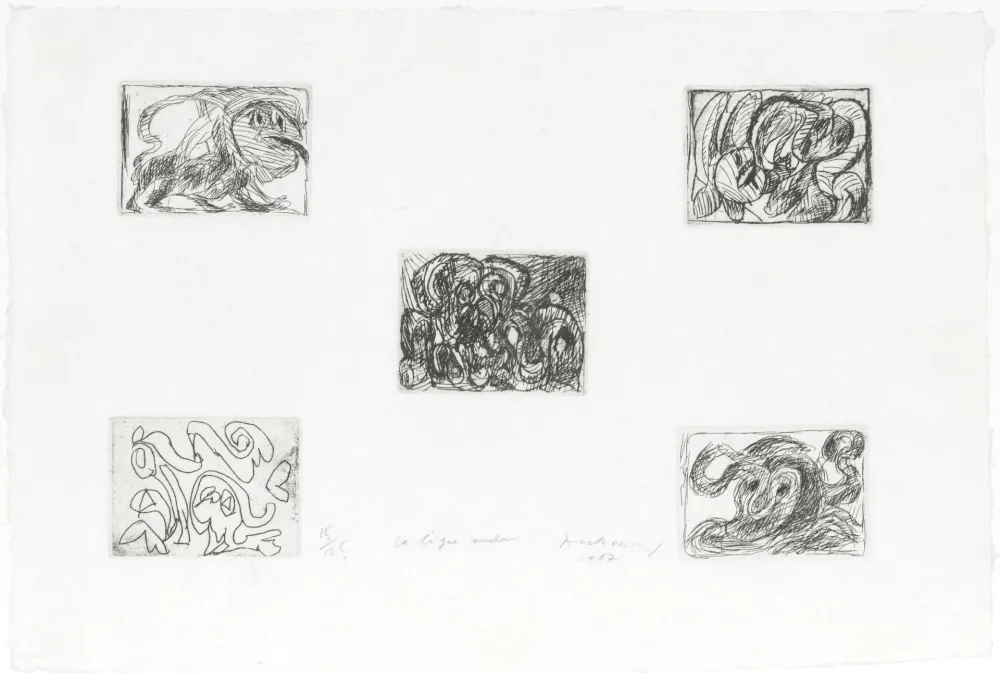 Eau-Forte Alechinsky - La ligne seule